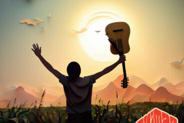 Learning Guitar Can Be Easy - Man Rejoicing In The Sunset with a Guitar in Hand